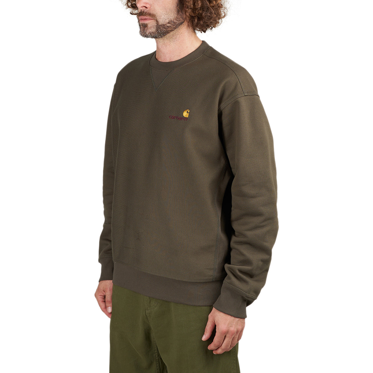 Carhartt WIP American Script Sweatshirt (Grün)  - Allike Store