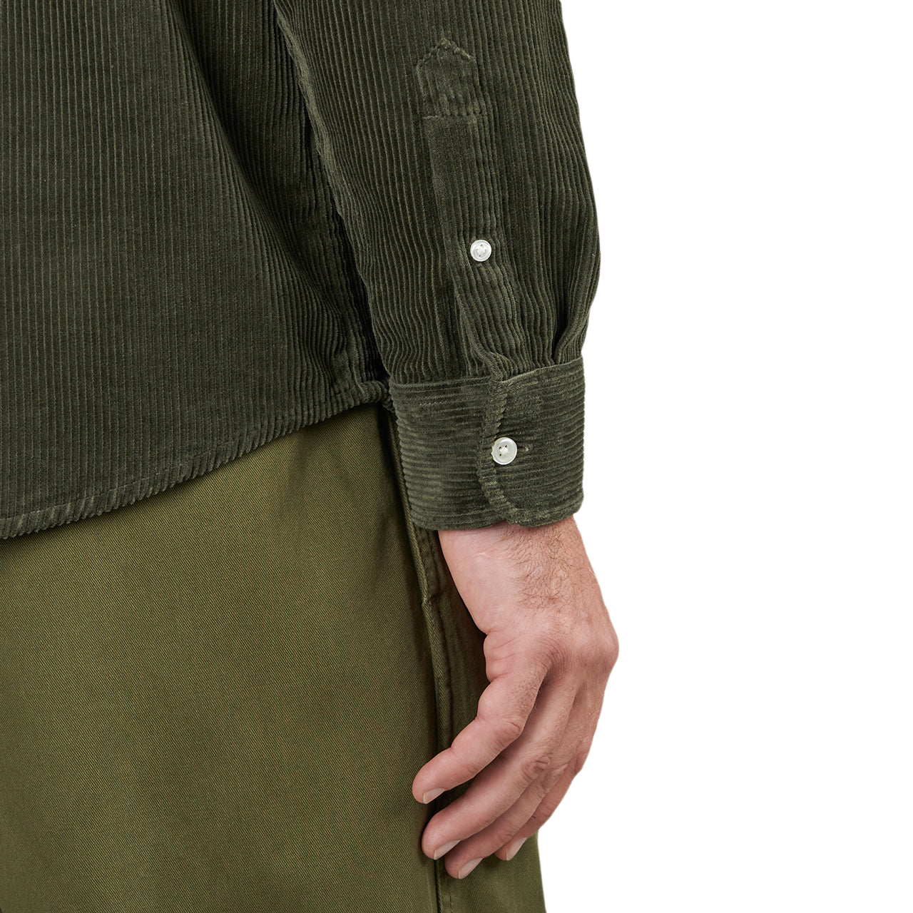 Carhartt WIP Longsleeve Madison Cord Shirt (Grün) - Allike Store