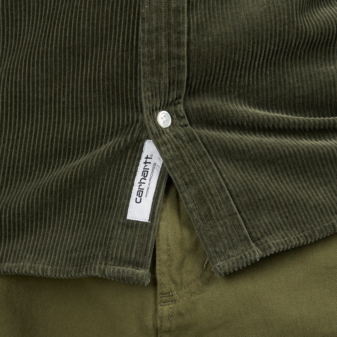 Carhartt WIP Longsleeve Madison Cord Shirt (Grün) - Allike Store