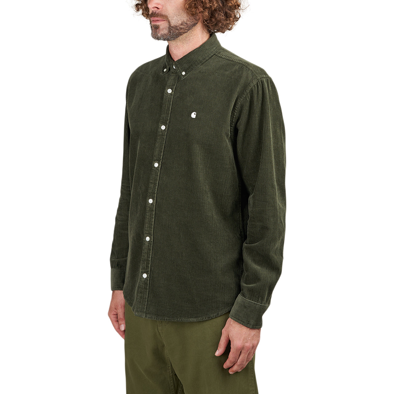 Carhartt WIP Longsleeve Madison Cord Shirt (Grün) - Allike Store