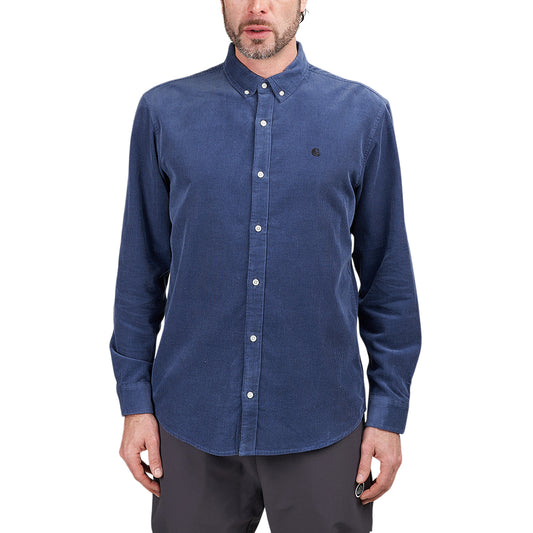 Carhartt WIP L/S Madison Fine Cord Shirt (Blau)  - Cheap Witzenberg Jordan Outlet