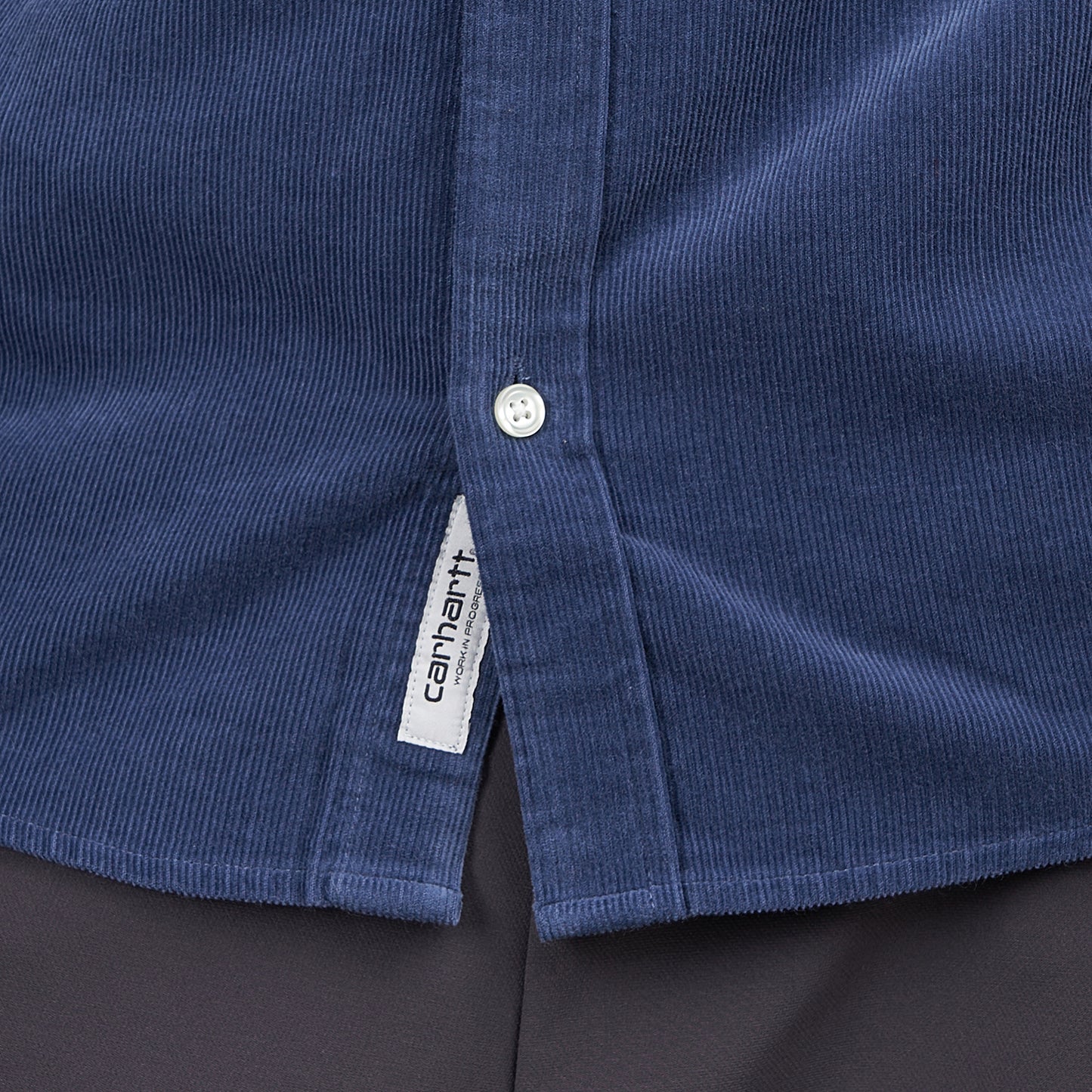 Carhartt WIP L/S Madison Fine Cord Shirt (Blau)  - Allike Store