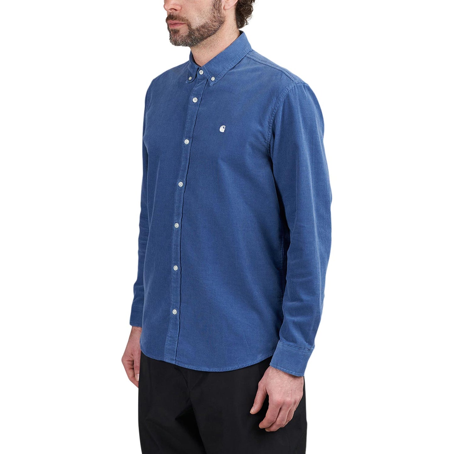 Carhartt WIP L/S Madison Fine Cord Shirt (Hellblau)  - Allike Store