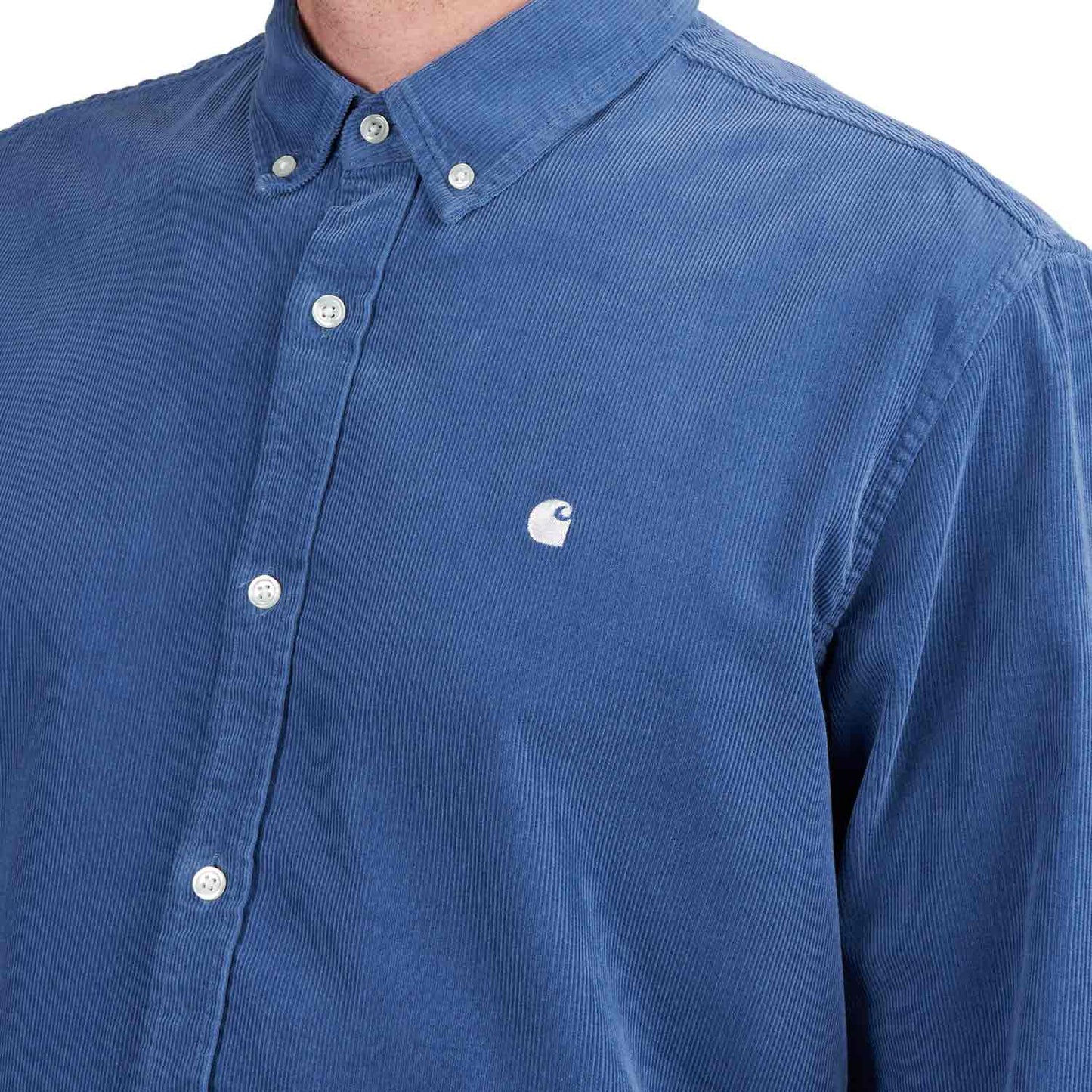 Carhartt WIP L/S Madison Fine Cord Shirt (Hellblau)  - Allike Store