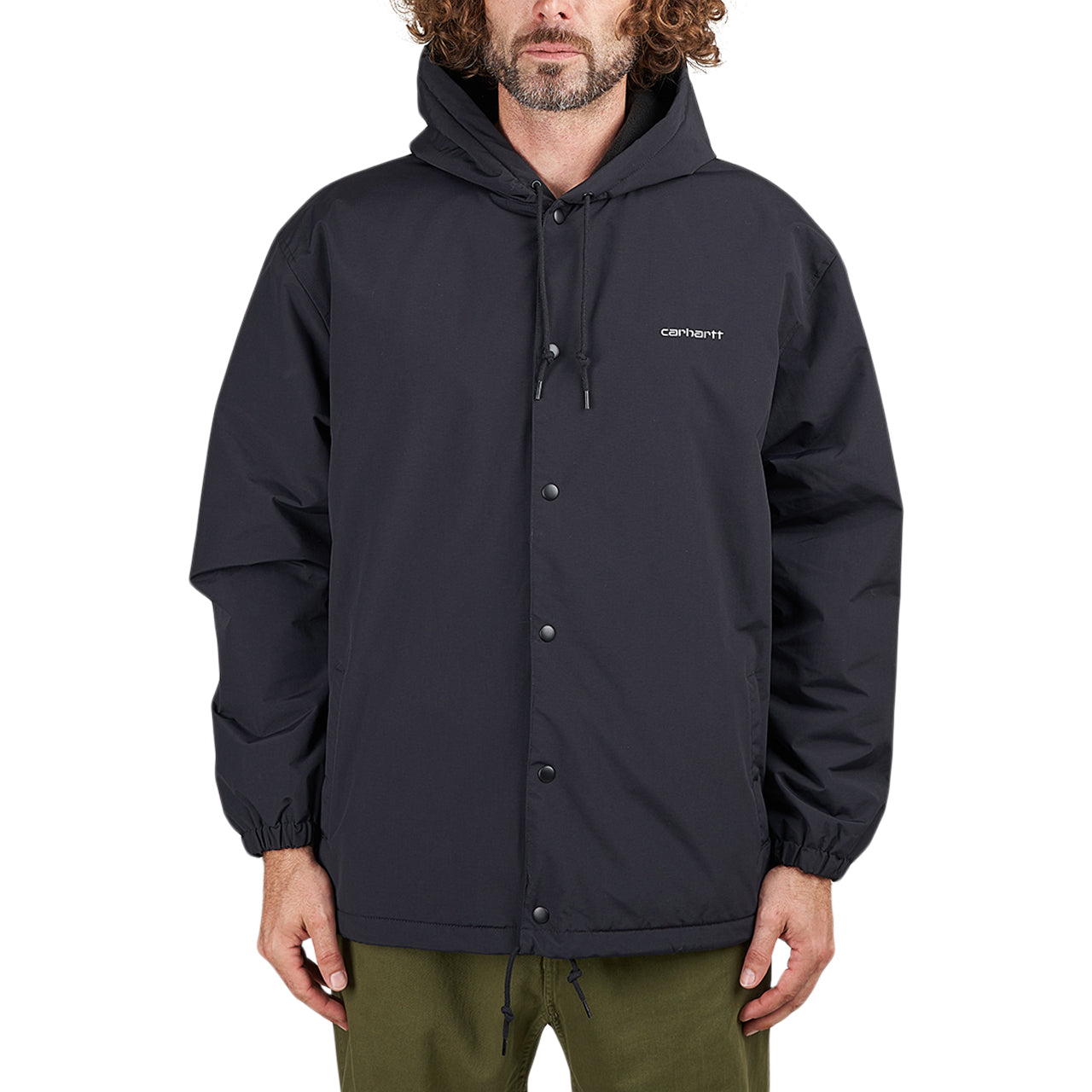 Carhartt WIP Hooded Coach Jacket (Schwarz) - Allike Store