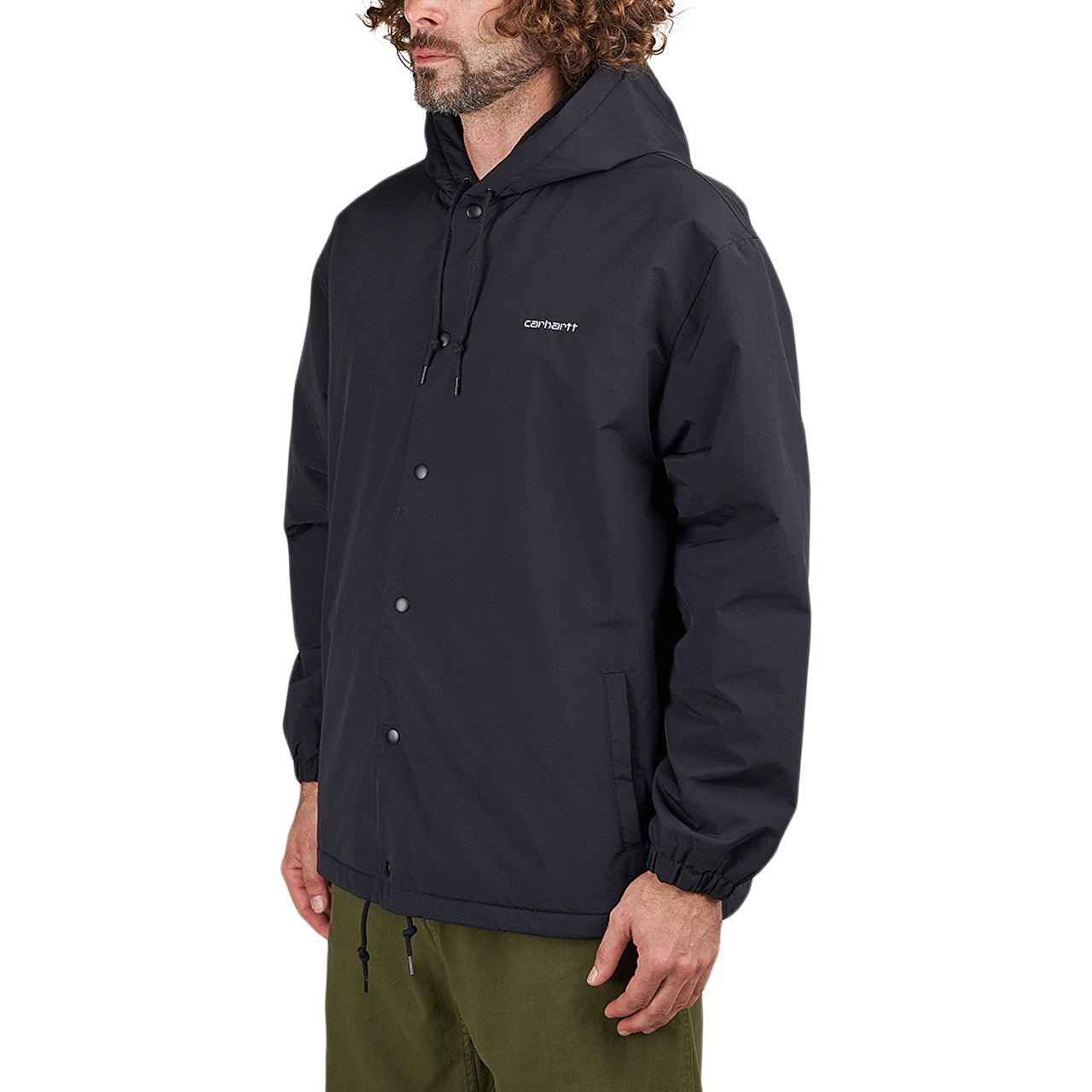 Carhartt WIP Hooded Coach Jacket (Schwarz) - Allike Store