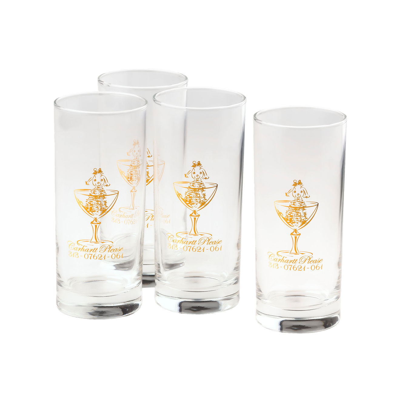 Carhartt WIP Carhartt Please Glass Set (Clear / Gold) - Allike Store