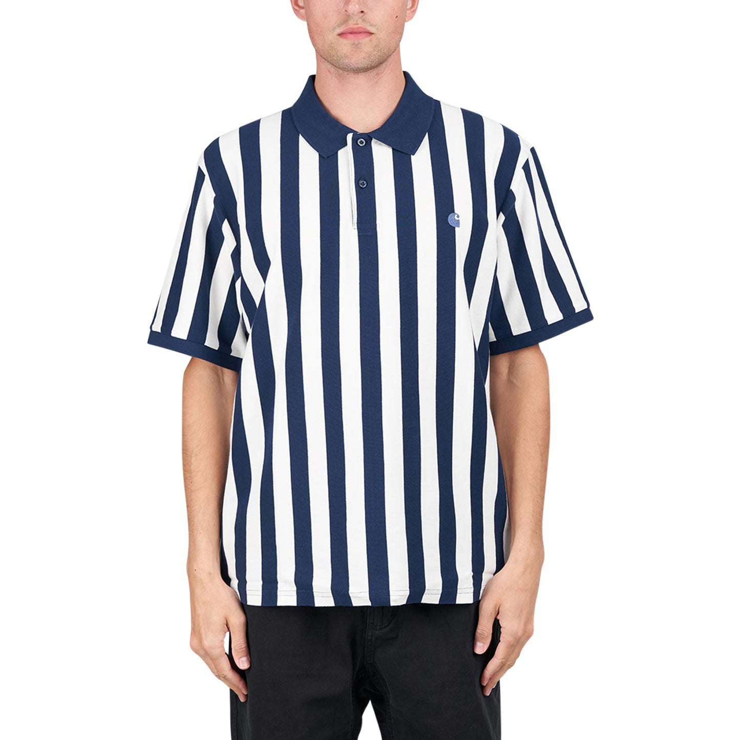 Carhartt WIP S/S Boynton Polo (Blau / Weiss) - Allike Store