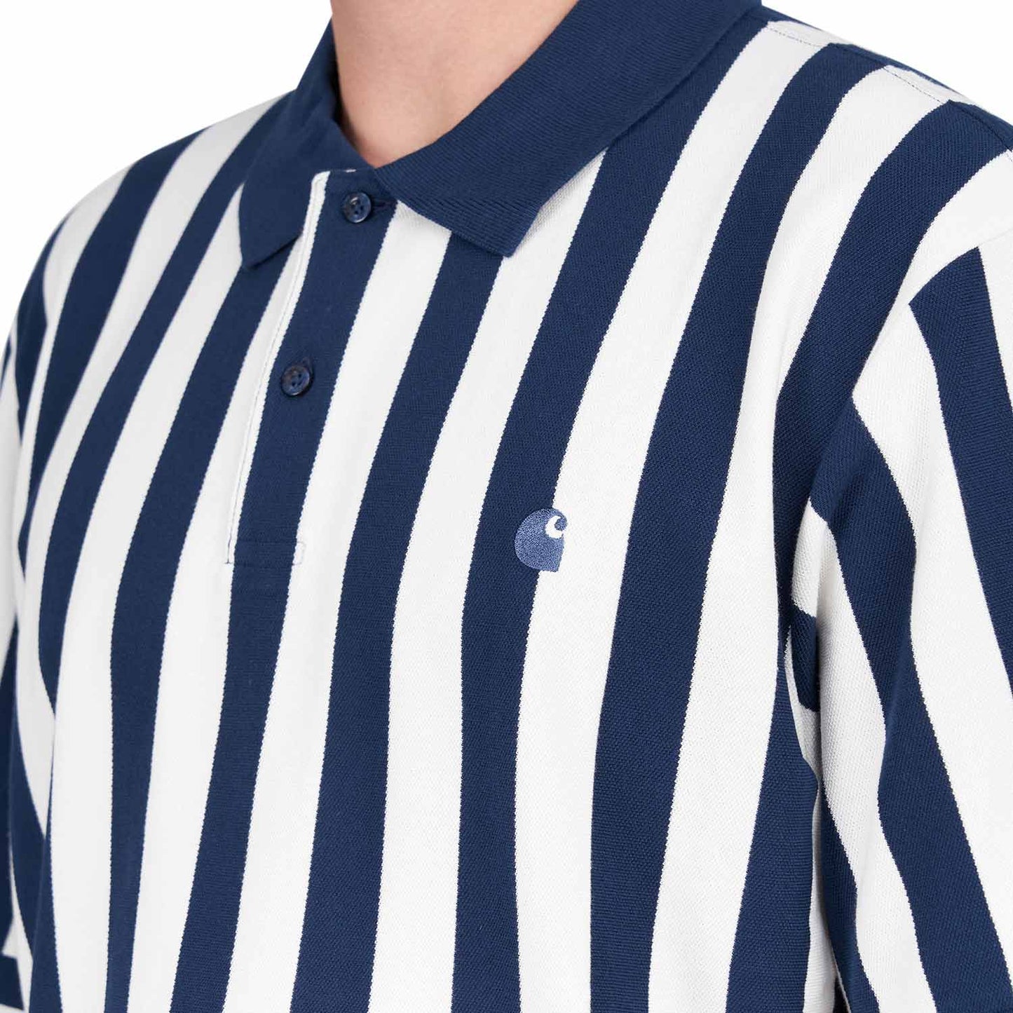 Carhartt WIP S/S Boynton Polo (Blau / Weiss) - Allike Store