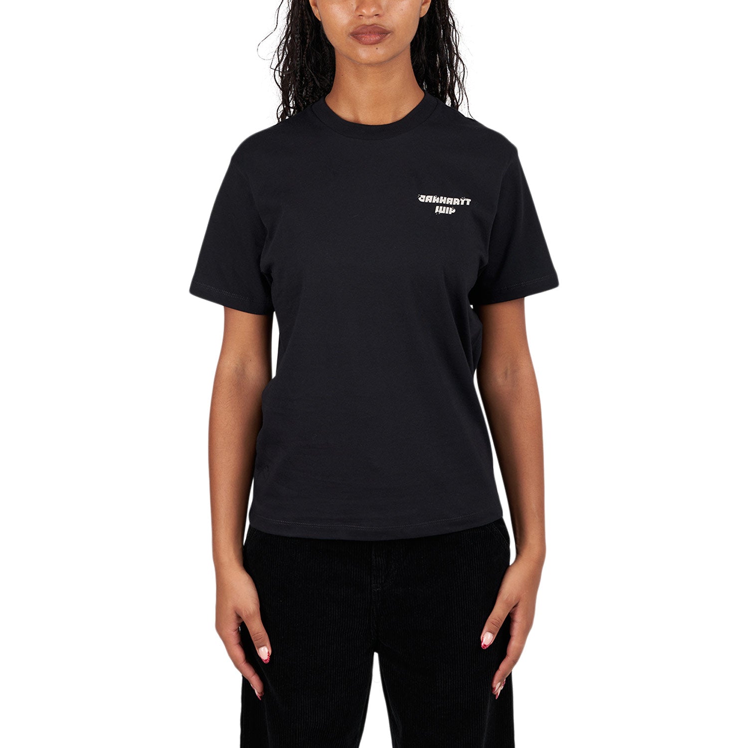 ★Carhartt★ SS University Short Sleeve T-Shirt Black I03485 Carhartt WIP S/S University T-Shirt, Black / White