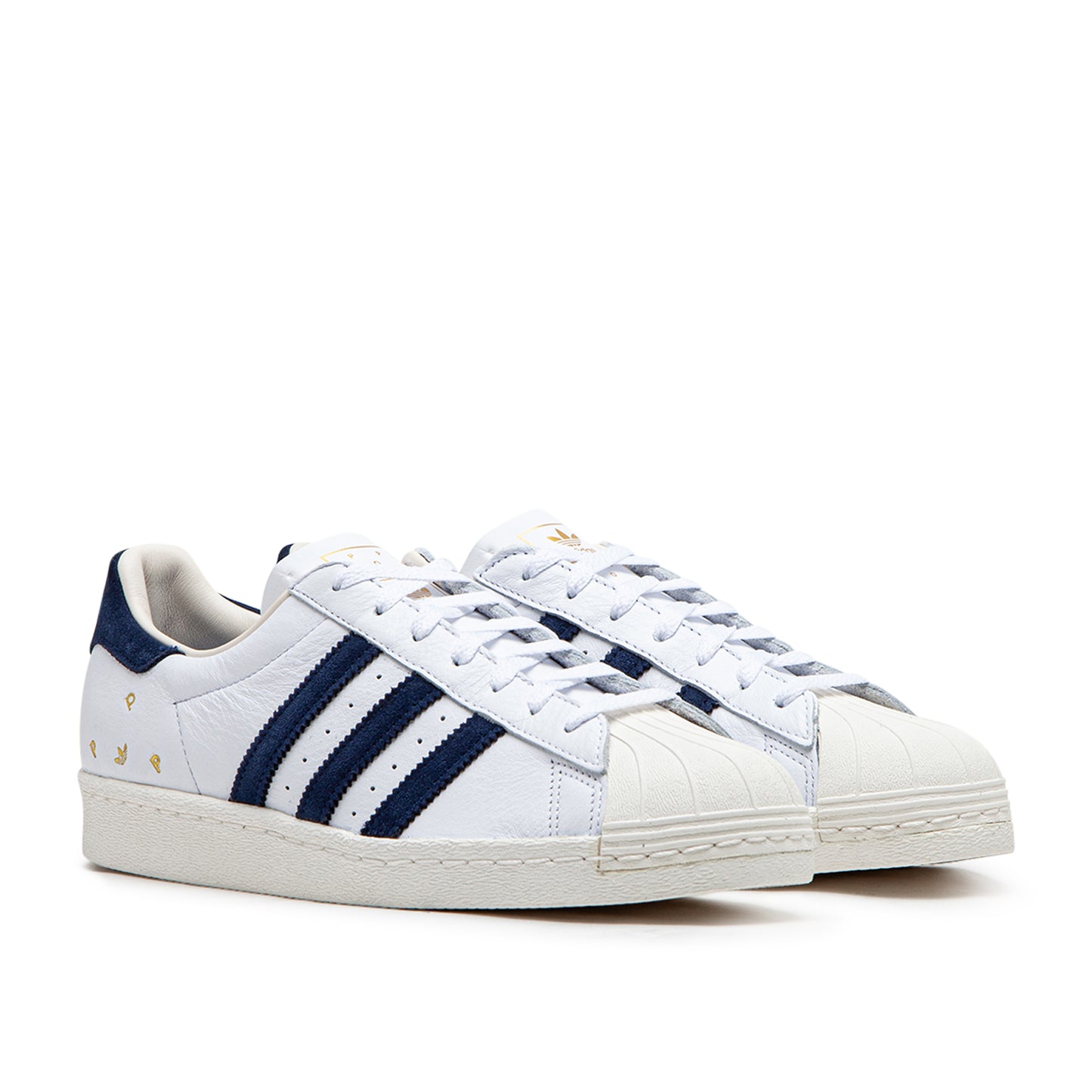 adidas x Pop Trading Company Superstar ADV (Weiß / Navy)  - Allike Store