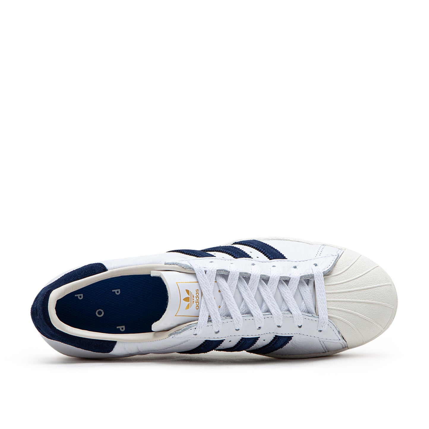 adidas x Pop Trading Company Superstar ADV (Weiß / Navy)  - Allike Store