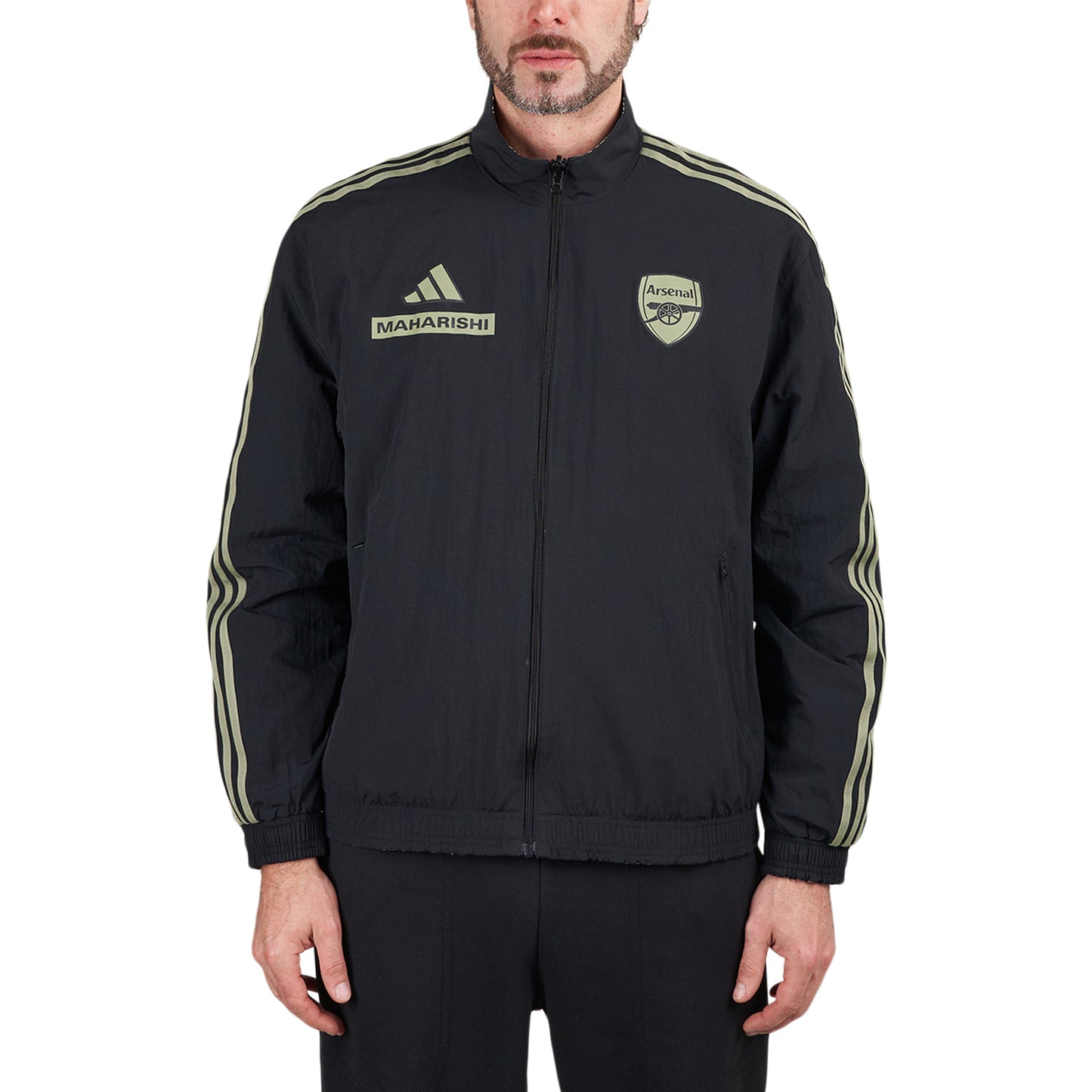 adidas x AFC x Maharishi Anthem Jacket (Schwarz / Hellgrün) - Allike Store