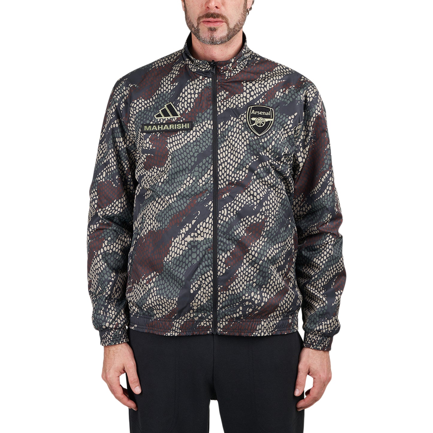 adidas x AFC x Maharishi Anthem Jacket (Schwarz / Hellgrün) - Allike Store