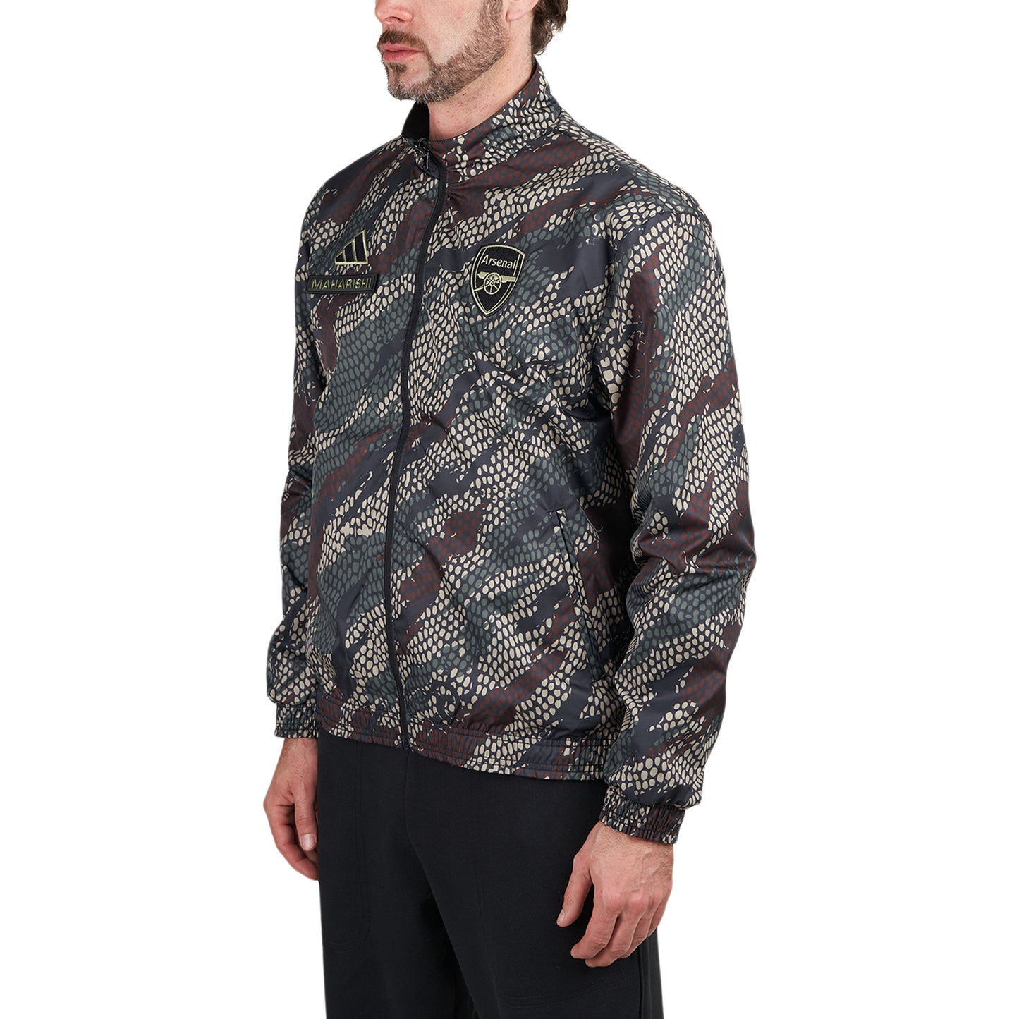 adidas x AFC x Maharishi Anthem Jacket (Schwarz / Hellgrün) - Allike Store