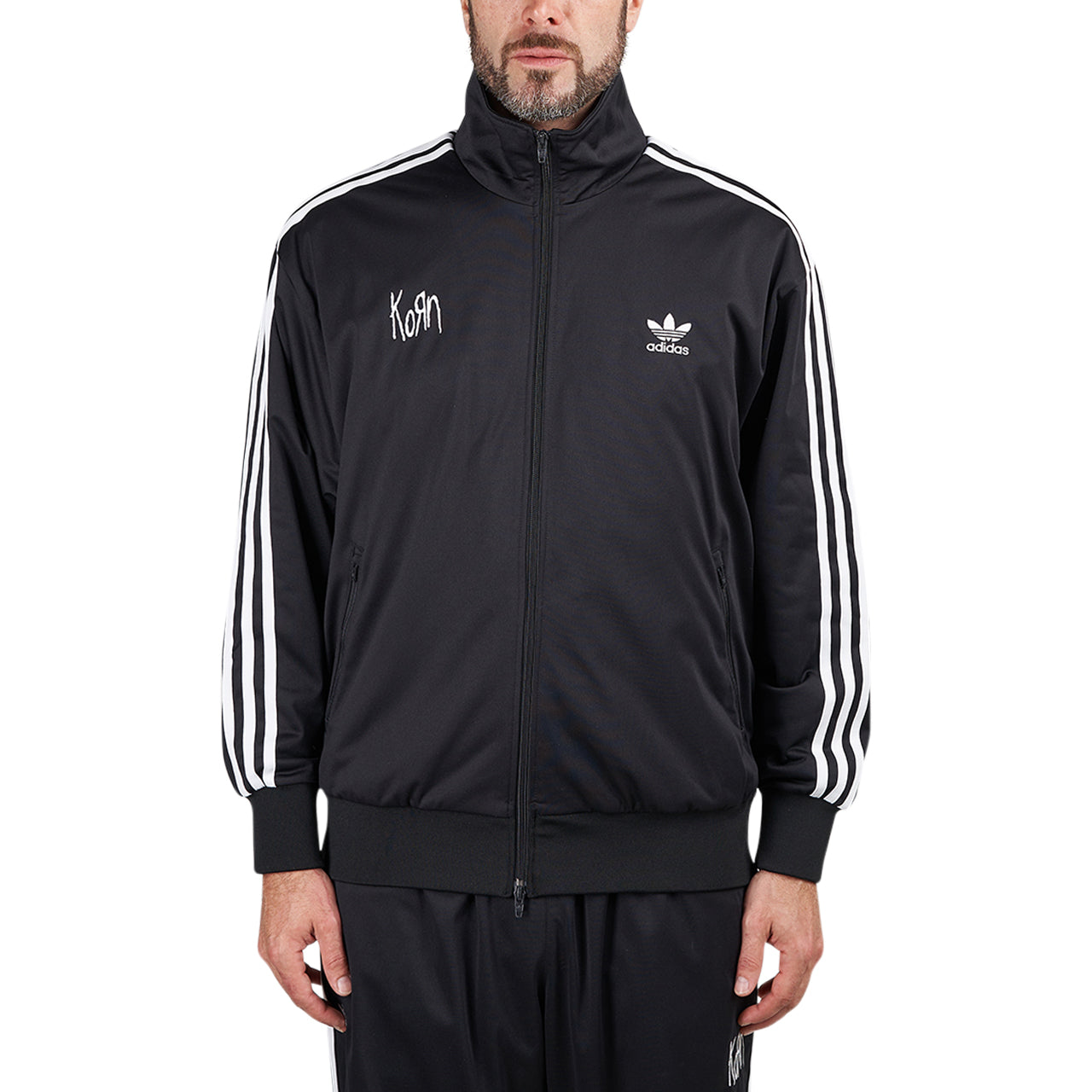 adidas x Korn Track Top (Schwarz / Weiß) - Allike Store