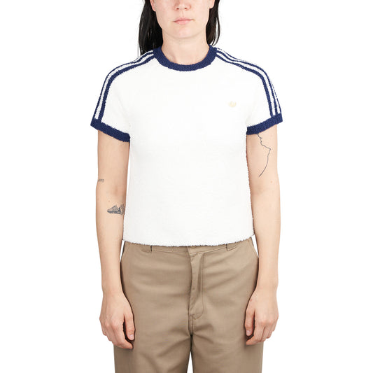 adidas Knit T-Shirt (Weiß / Blau)  - Cheap Witzenberg Jordan Outlet