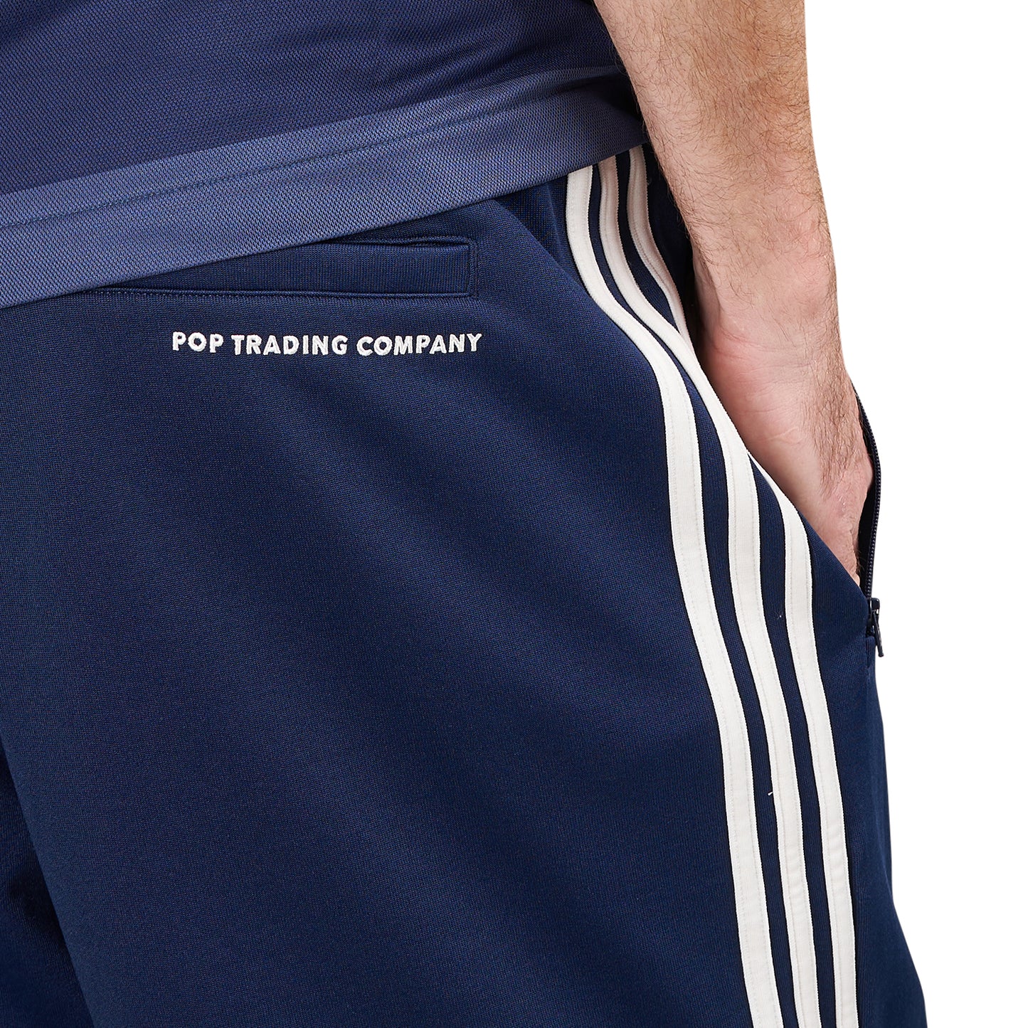 adidas x Pop Trading Company Bauer Track Pants (Navy / Weiß) - Allike Store