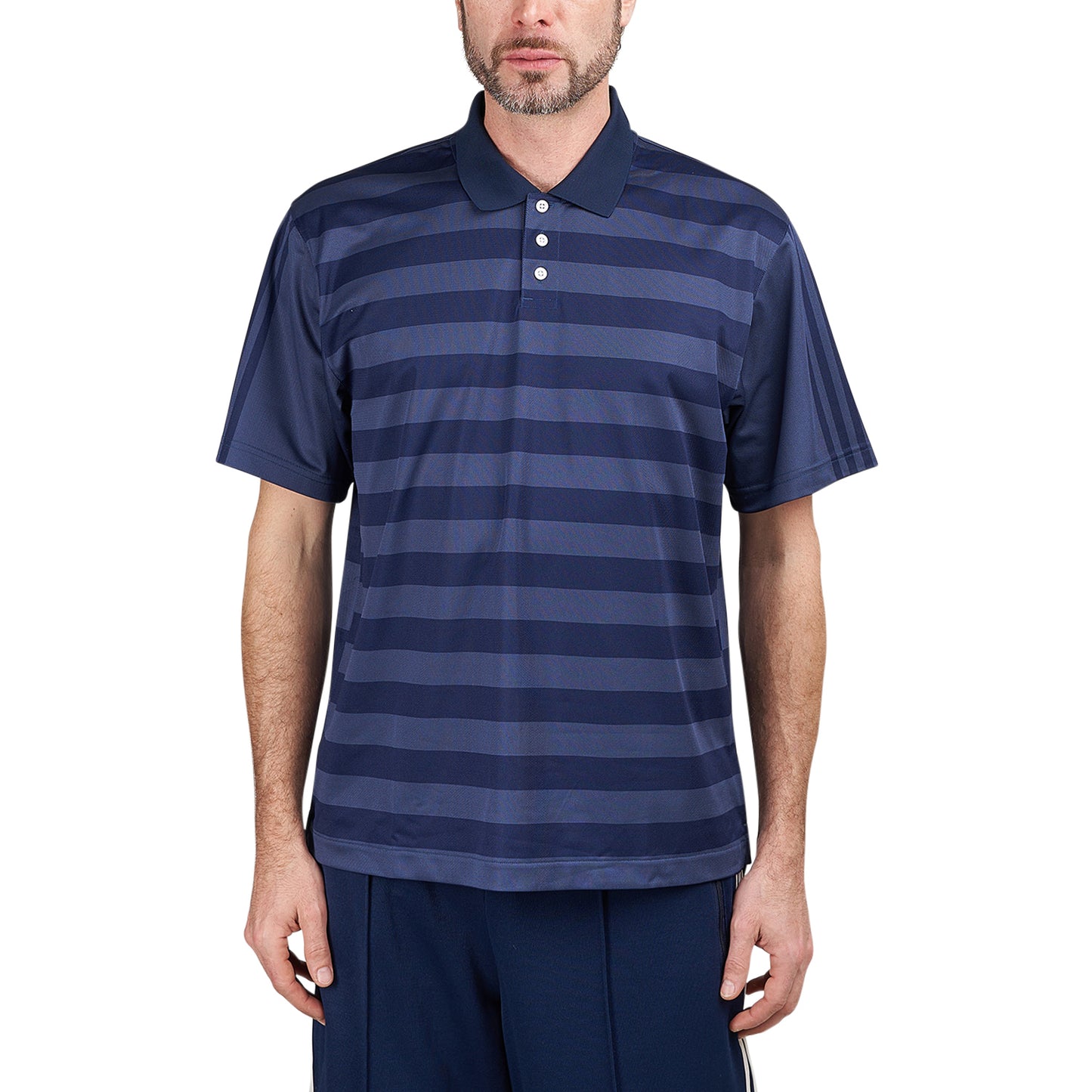 adidas x Pop Trading Company Polo Shirt (Navy / Weiß)  - Allike Store