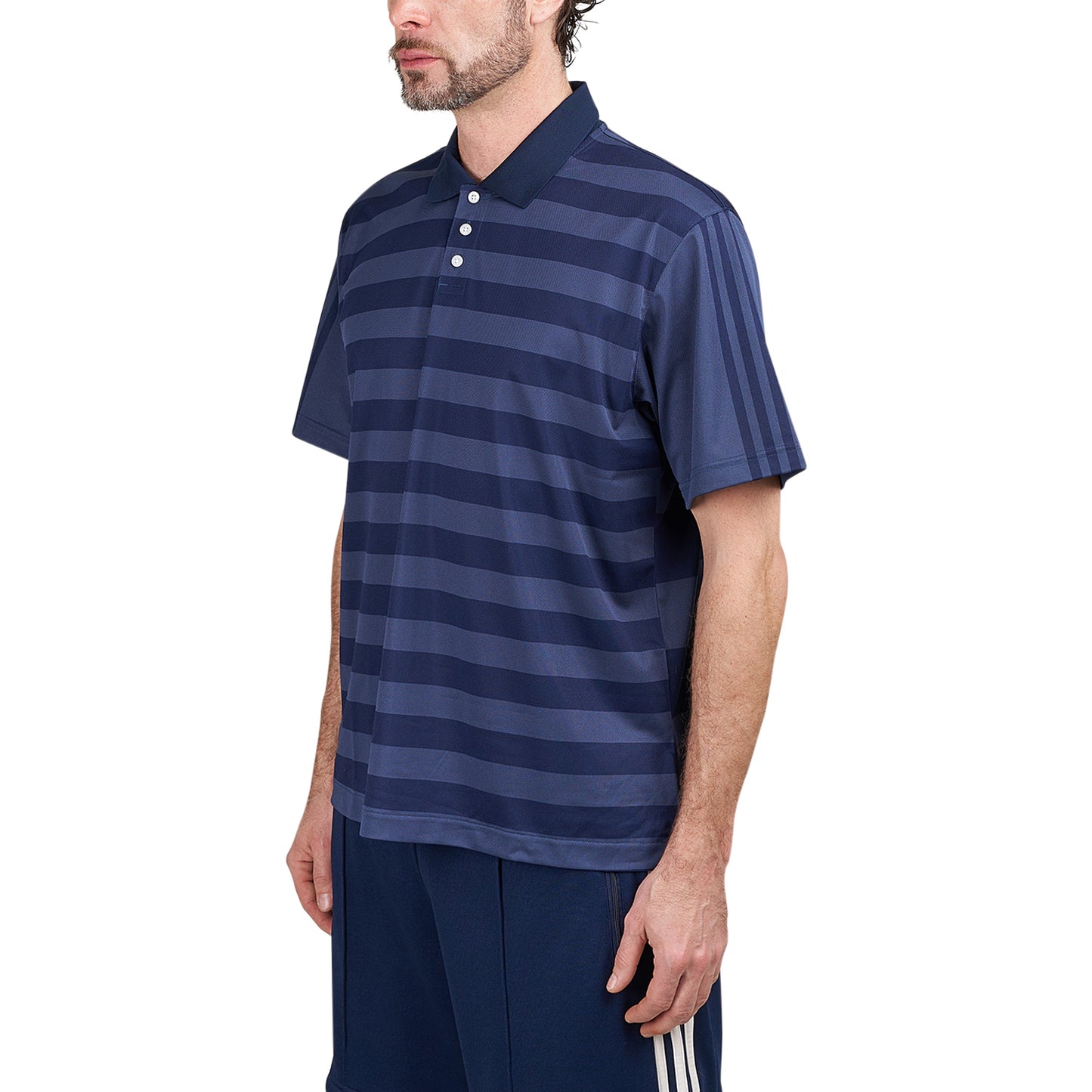 adidas x Pop Trading Company Polo Shirt (Navy / Weiß) - Allike Store