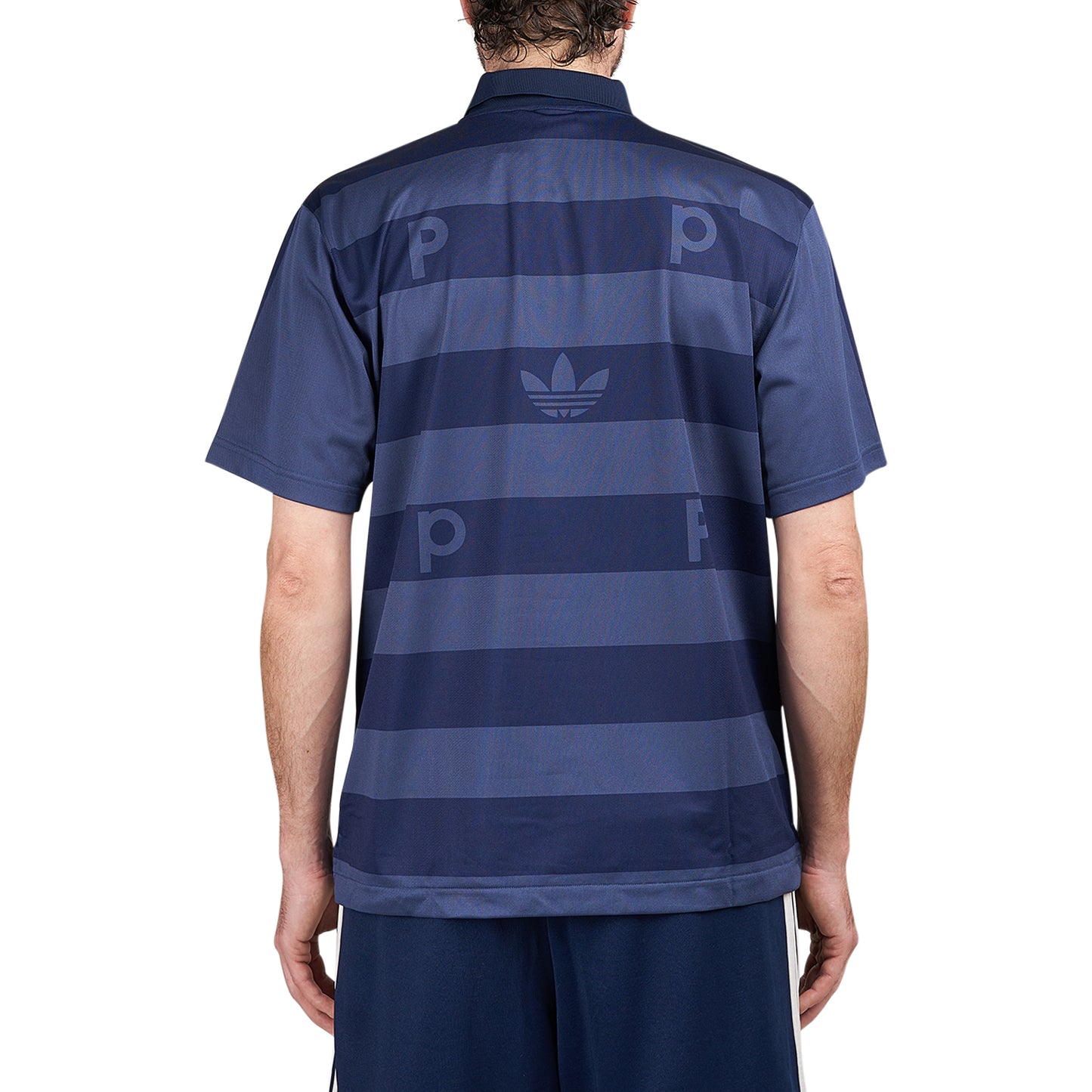 adidas x Pop Trading Company Polo Shirt (Navy / Weiß)  - Allike Store