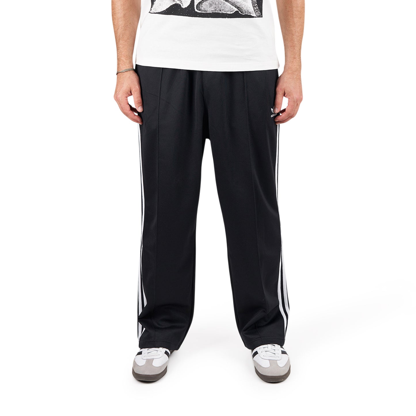 adidas Baggy Track Pants (Schwarz / Weiss) - Allike Store