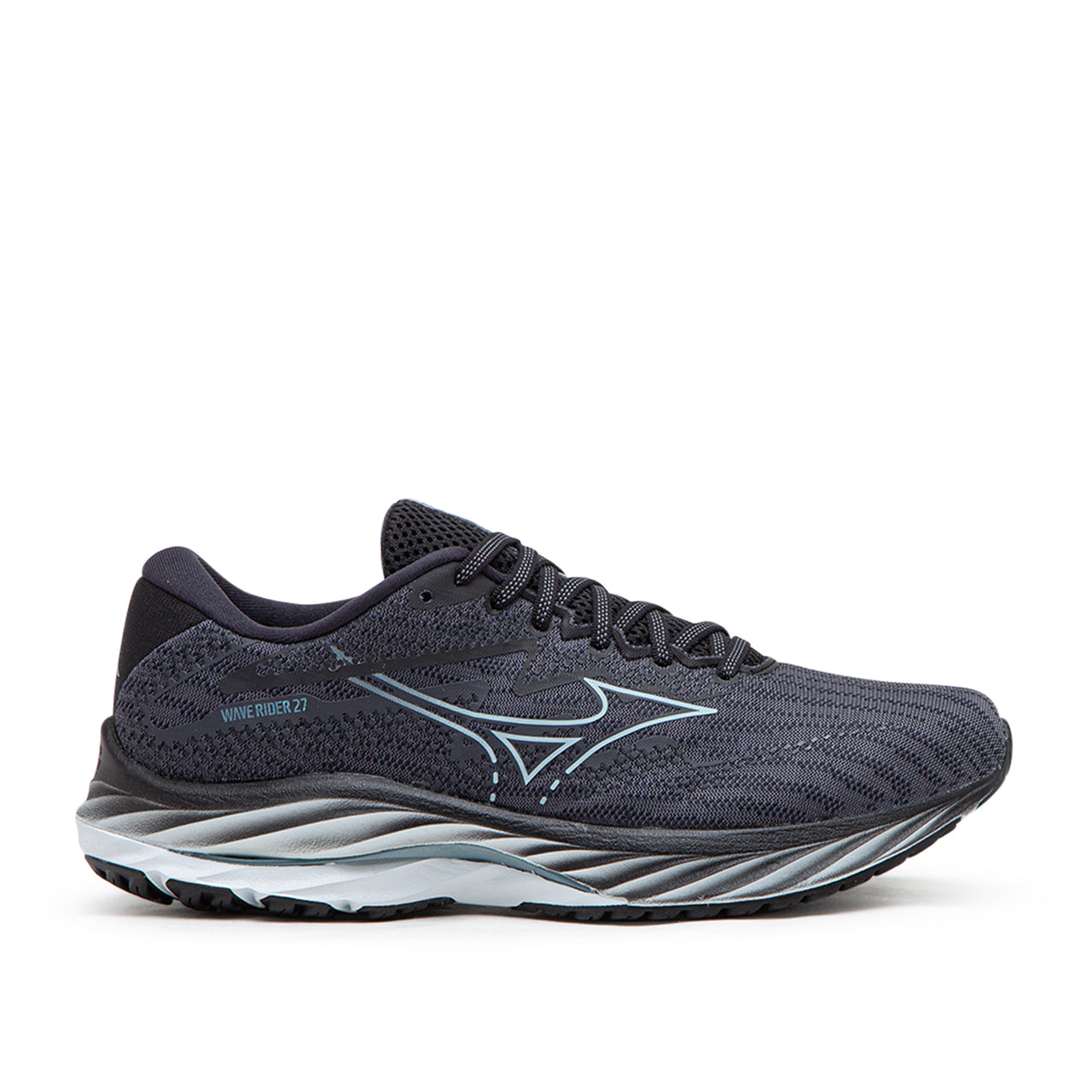 Mizuno Men's Wave Rider 27 Running Shoe, Ebony