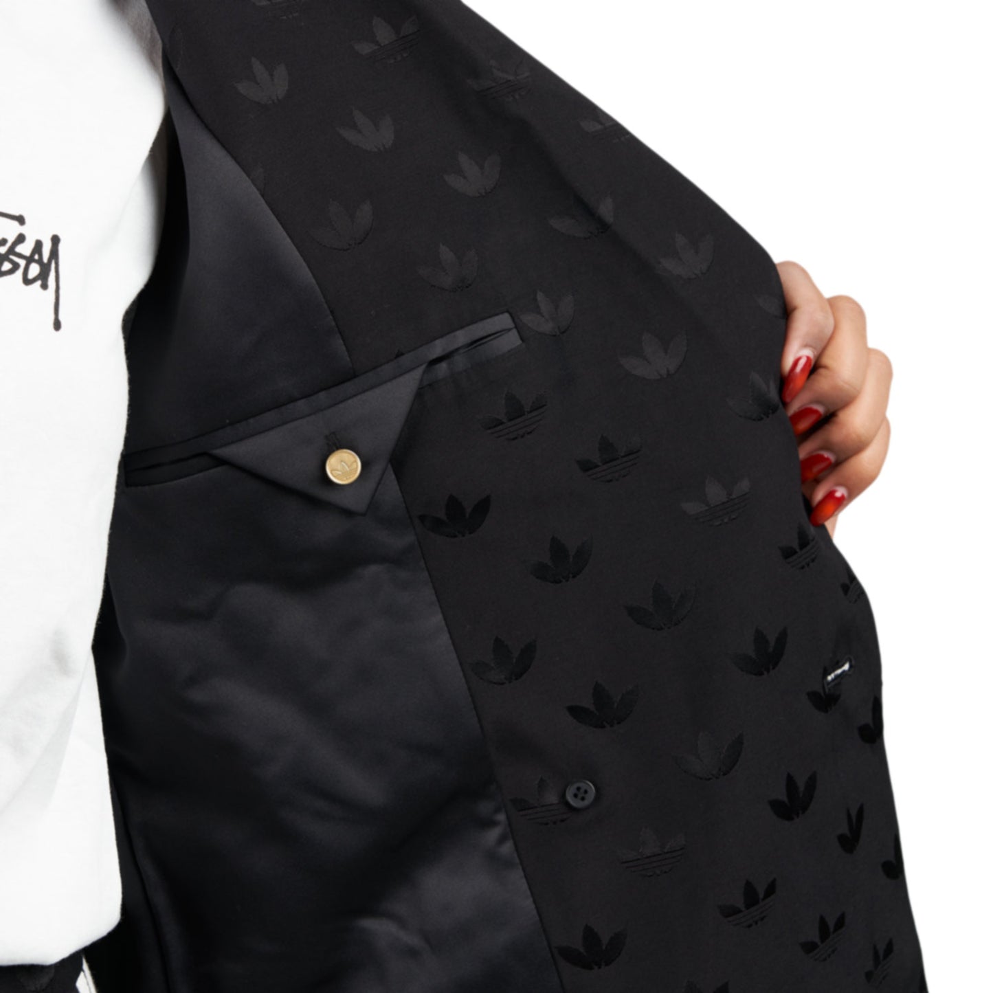 adidas Jaquard Blazer (Schwarz) - Allike Store