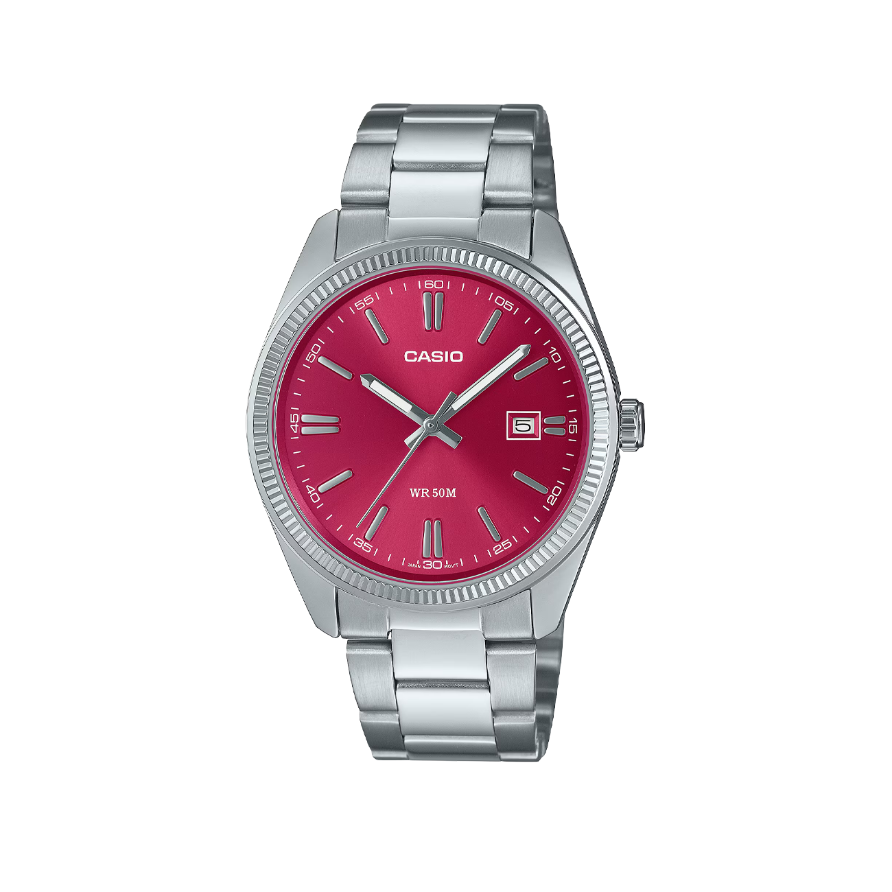 Casio MTP-1302PD-4AVEF (Silber / Rot) - Allike Store