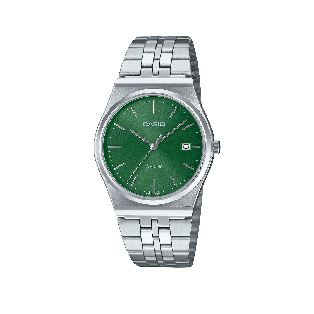 Casio MTP-B145D-3AVEF (Silber / Grün) - Allike Store
