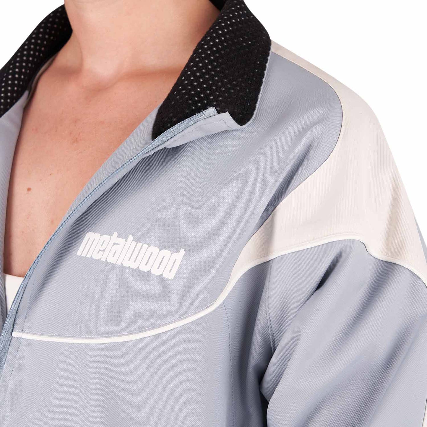 metalwood Paneled Track Jacket (Blau) - Allike Store