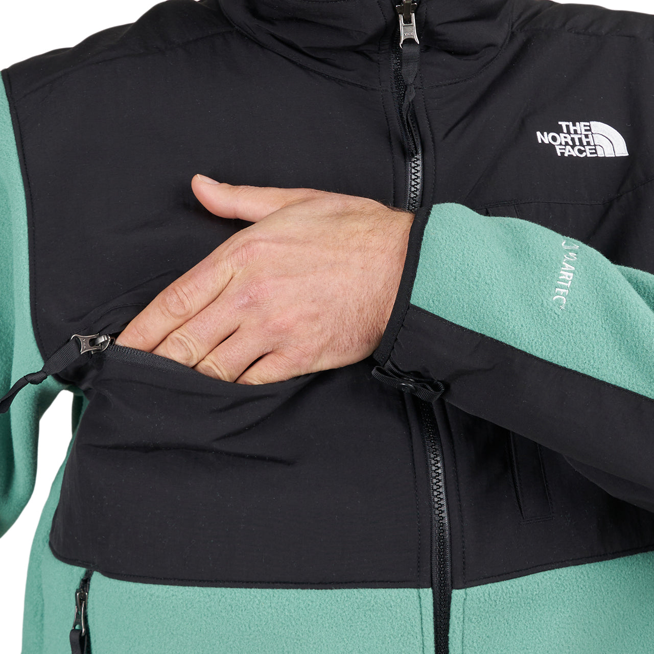 The North Face Denali Jacket (Schwarz / Grün) - Allike Store