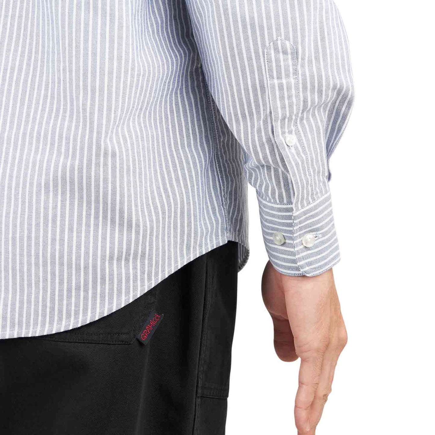 No Problemo Oxford Stripe LS Shirt (Weiß) - Allike Store