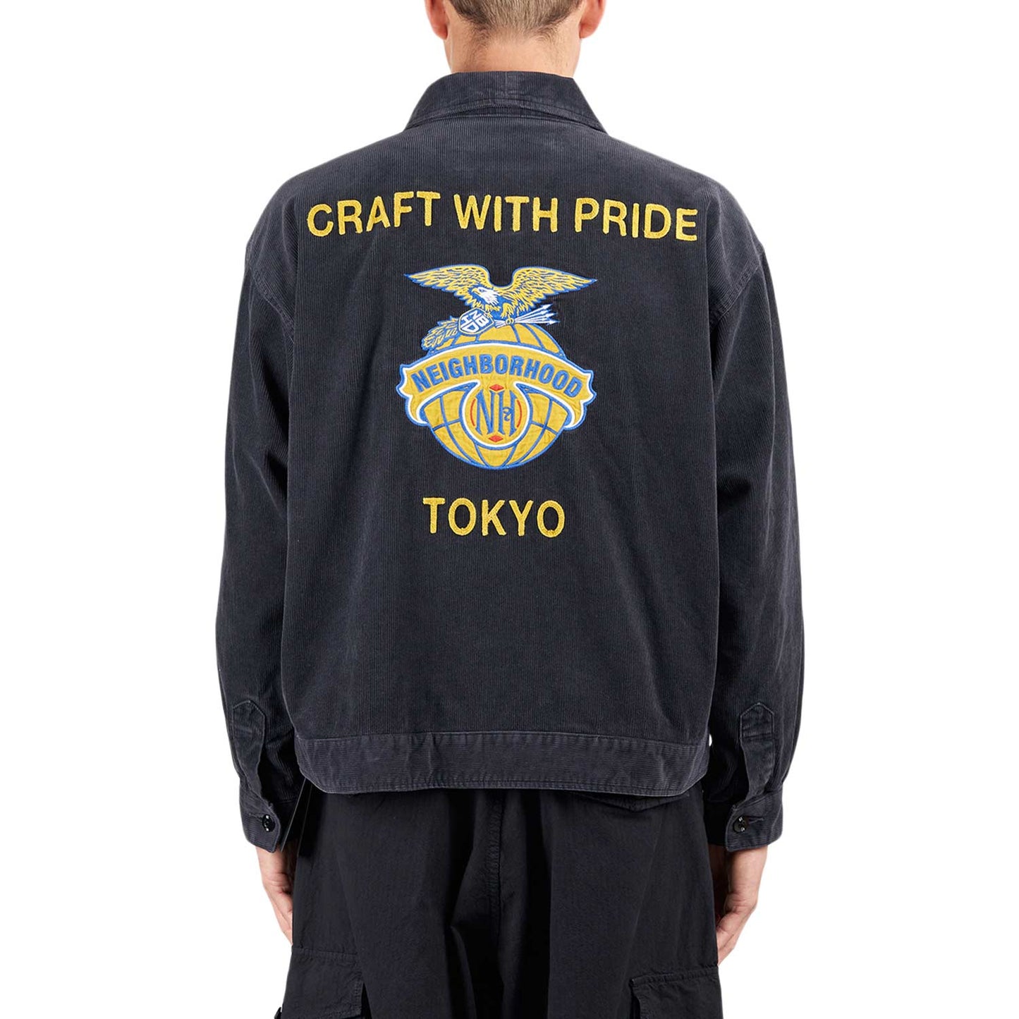 Neighborhood Washed Cord Work Jacket (Schwarz) - Allike Store