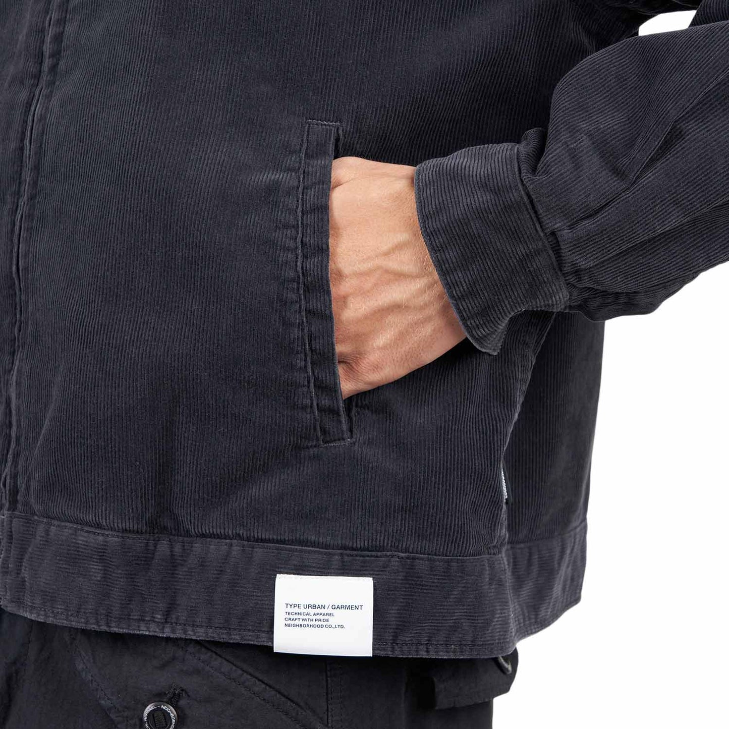 Neighborhood Washed Cord Work Jacket (Schwarz) - Allike Store