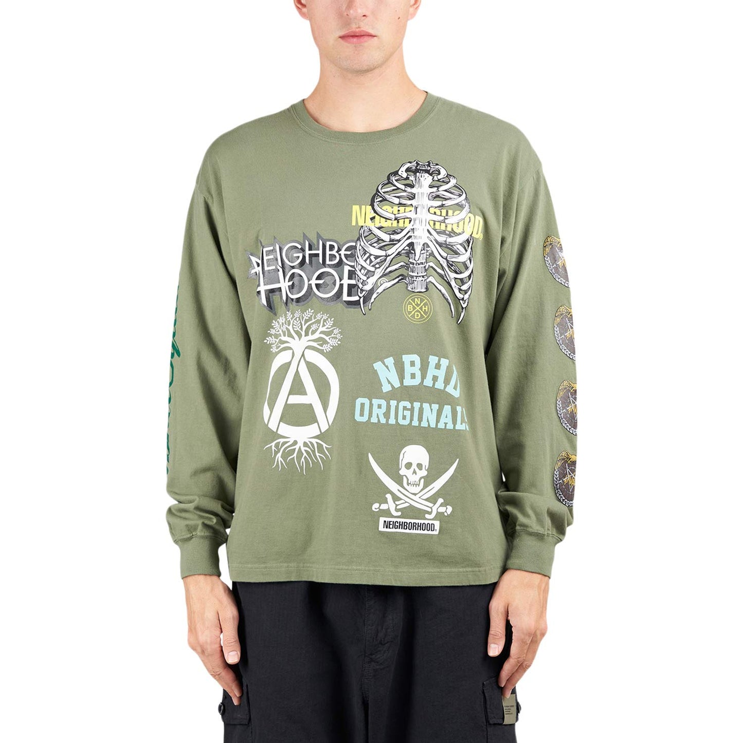 Neighborhood TEE LS-17 (Oliv) - Allike Store