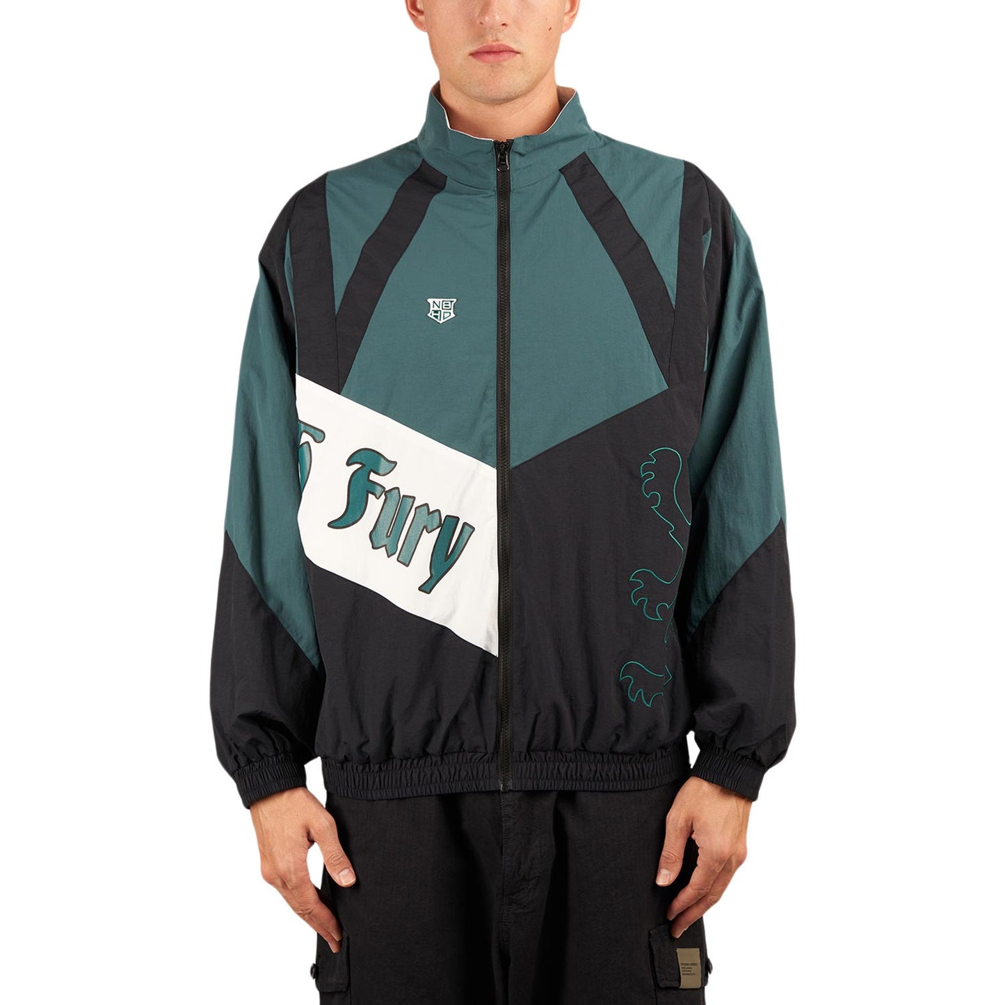 Neighborhood Track Jacket Mod (Grün / Schwarz / Weiss) - Allike Store