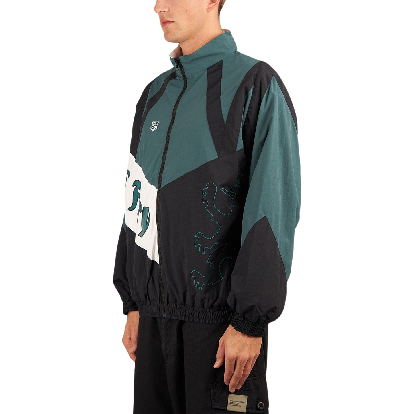 Neighborhood Track Jacket Mod (Grün / Schwarz / Weiss) - Allike Store
