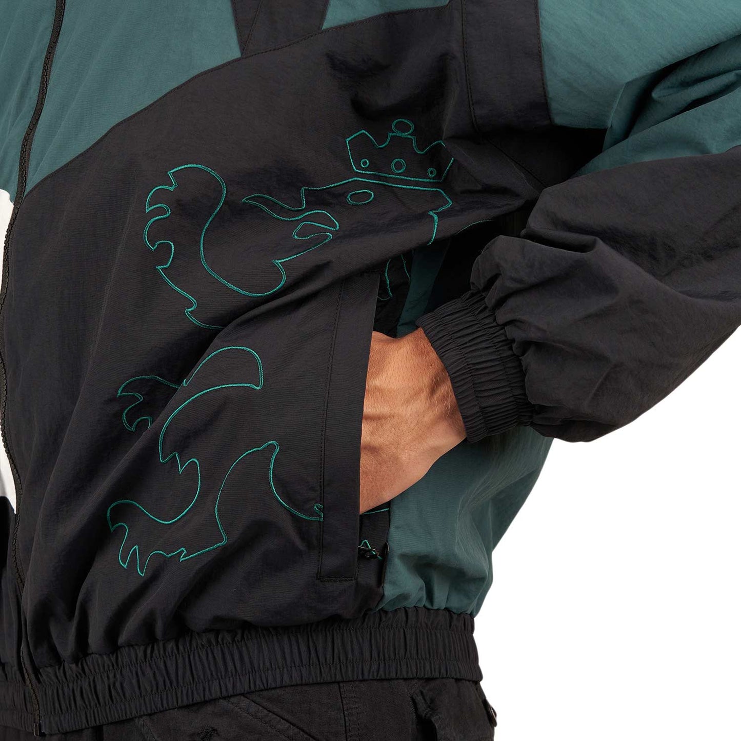Neighborhood Track Jacket Mod (Grün / Schwarz / Weiss) - Allike Store