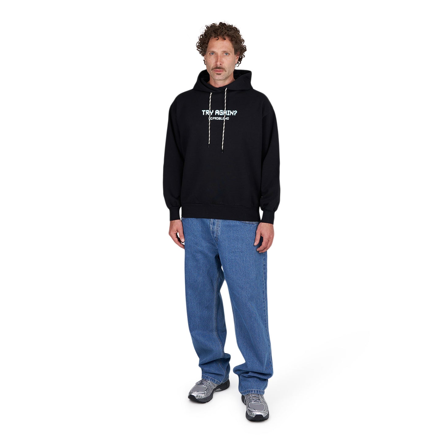 No Problemo Try Again Hoodie (Schwarz) - Allike Store