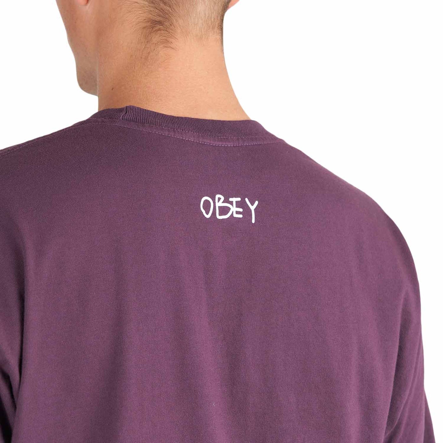 Obey Mental Hygiene Heavyweight T-Shirt (Burgunder) - Allike Store