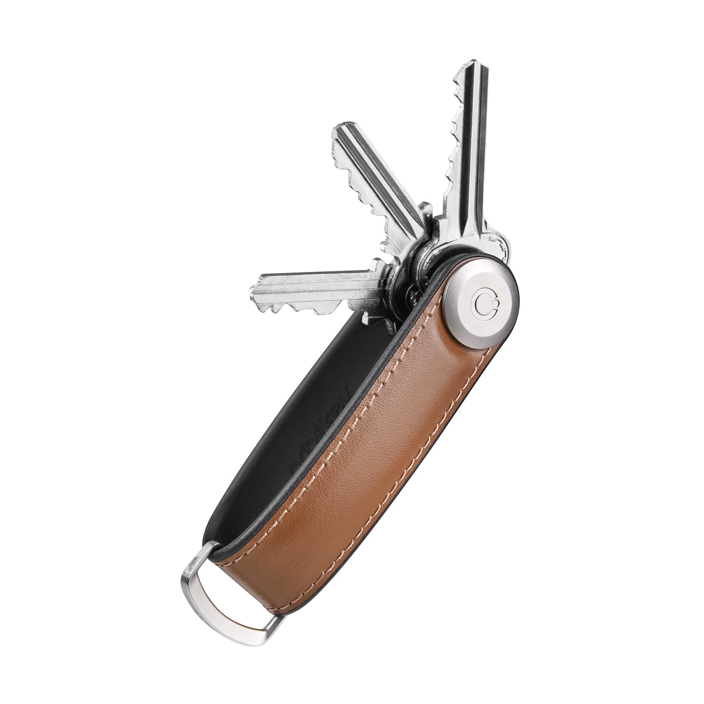 Orbitkey Hybrid Leather Key Organiser (Braun) - Allike Store