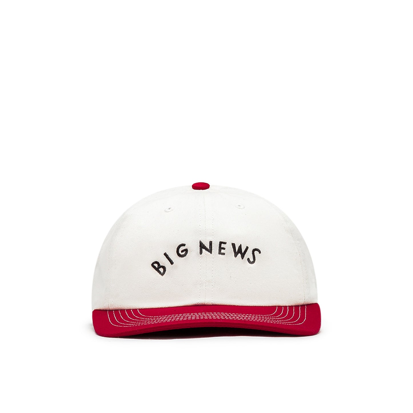 by Parra Big News 6 Panel Hat (Weiss / Rot) - Allike Store
