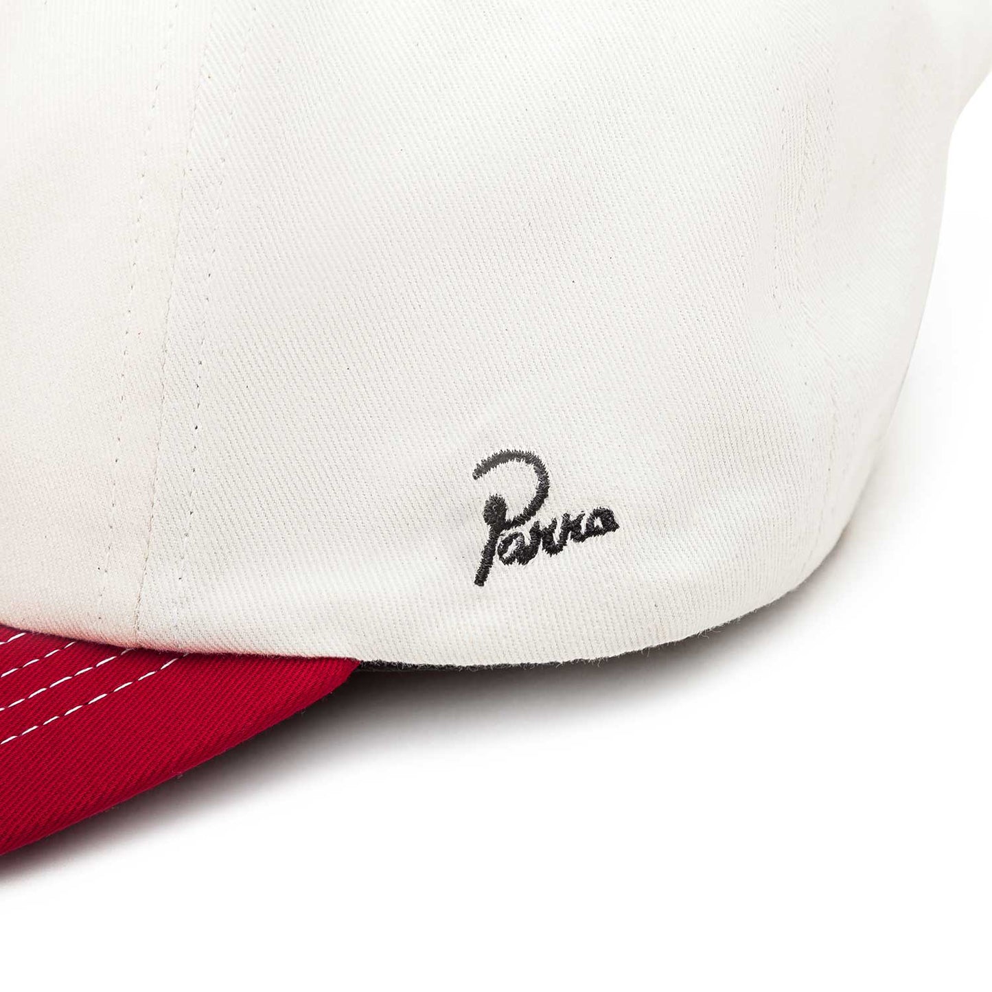 by Parra Big News 6 Panel Hat (Weiss / Rot) - Allike Store