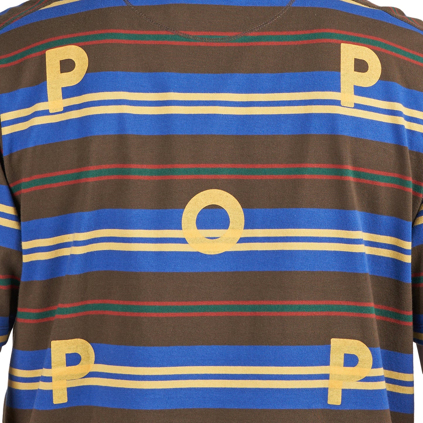 Pop Trading Company Striped Logo T-Shirt (Multi) - Allike Store
