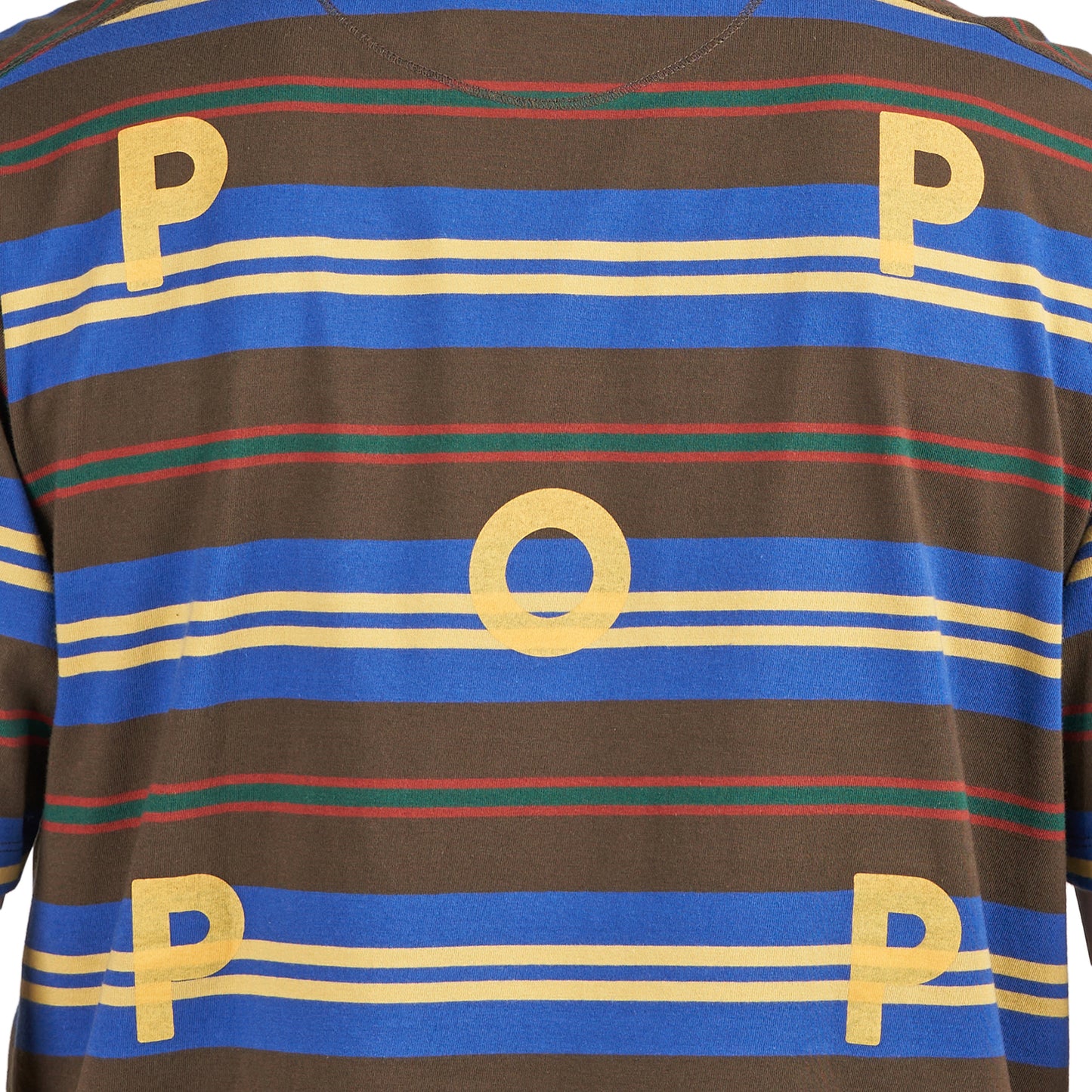 Pop Trading Company Striped Logo T-Shirt (Multi)  - Allike Store