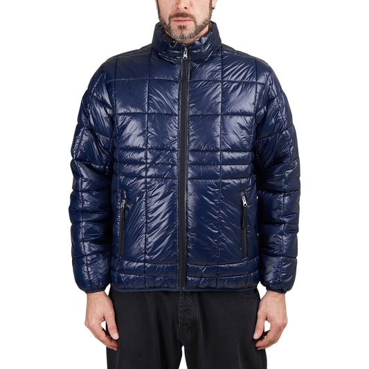 Pop Trading Company Quilted Reversible Puffer Jacket (Navy)  - Algreen Store