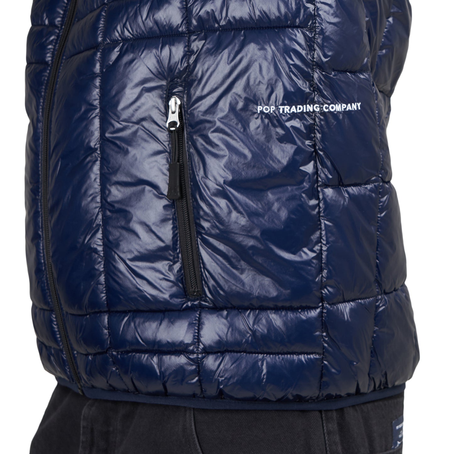 Pop Trading Company Quilted Reversible Puffer Jacket (Navy) - Allike Store