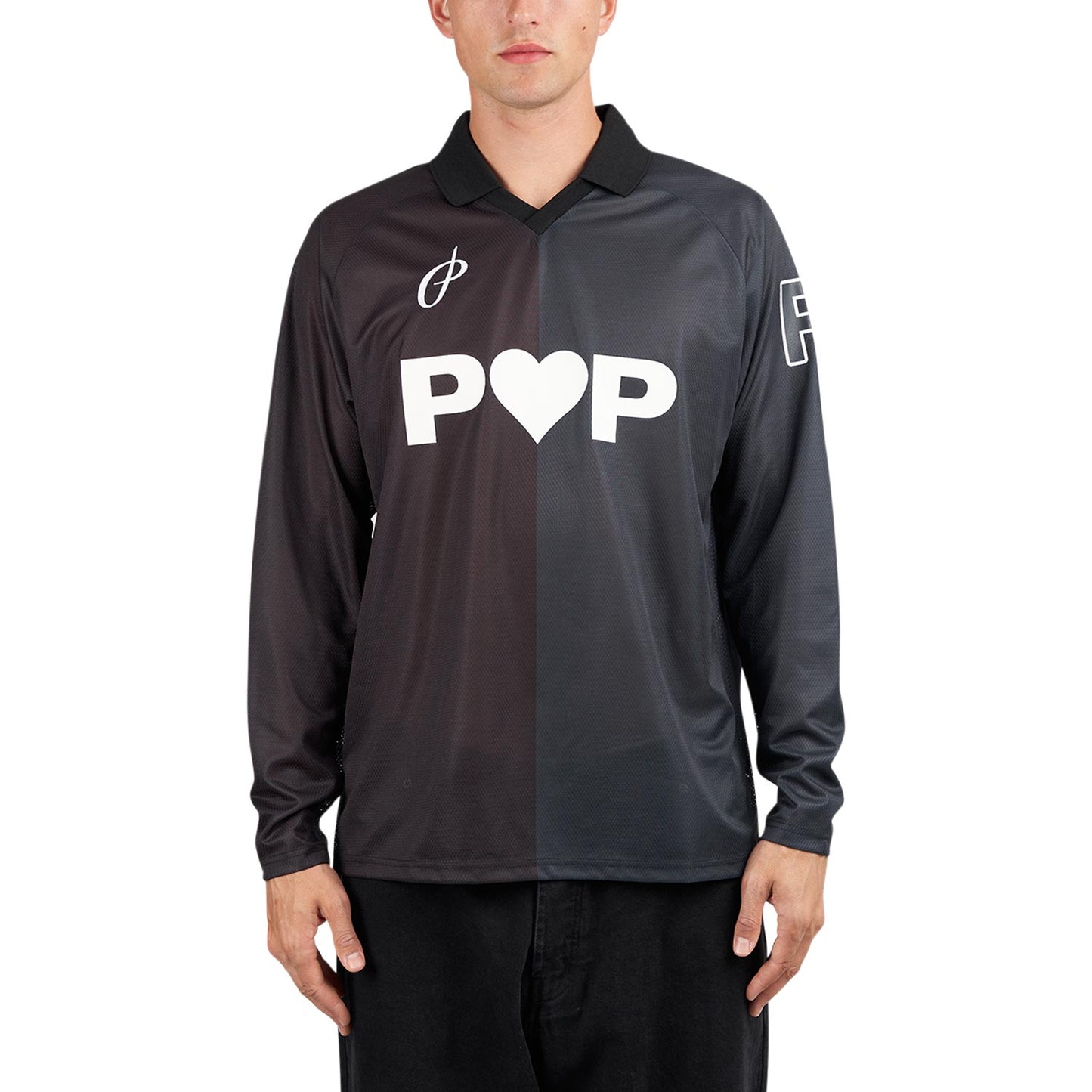 Pop Trading Company Striped Sportif Longsleeve Shirt (Schwarz) - Allike Store
