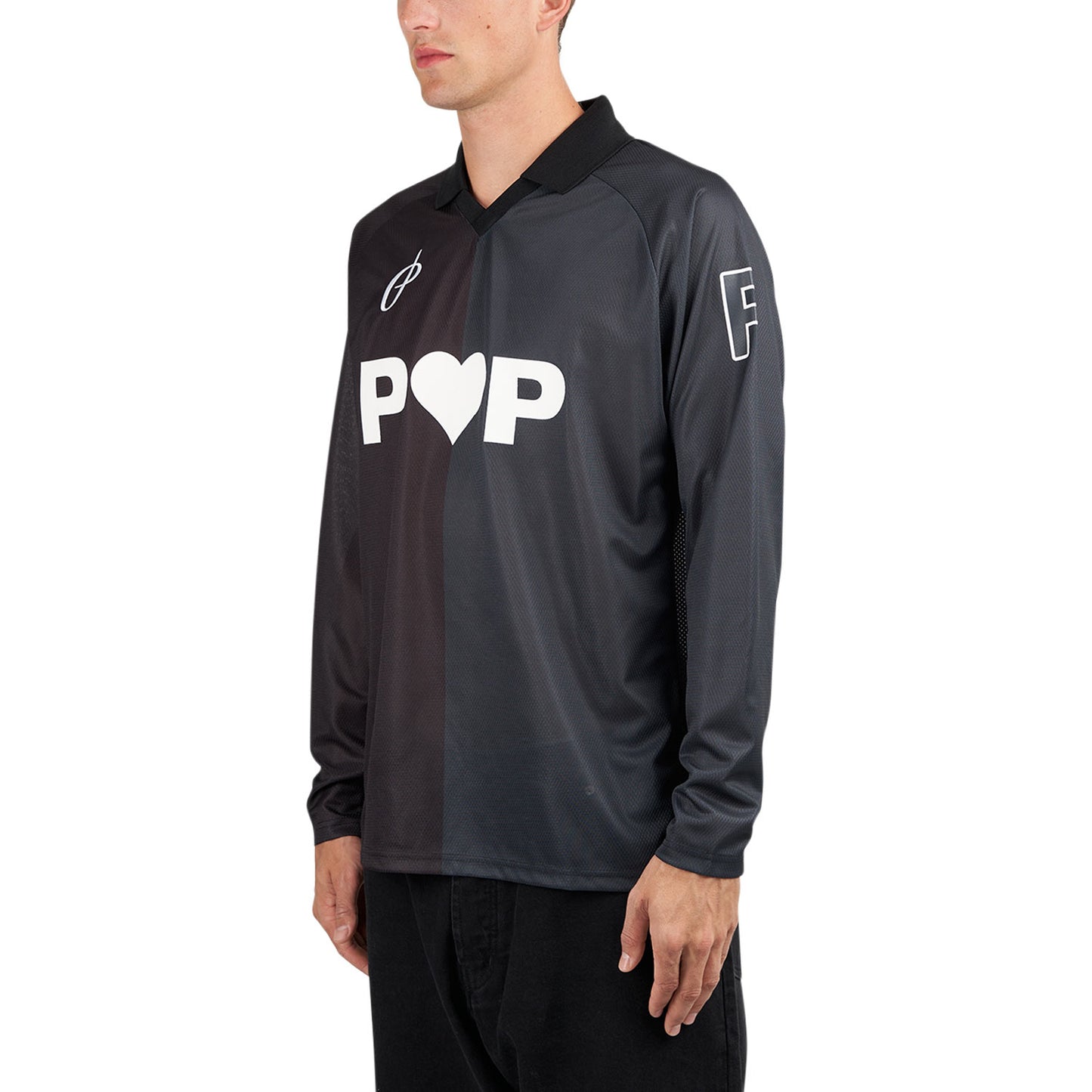 Pop Trading Company Striped Sportif Longsleeve Shirt (Schwarz) - Allike Store